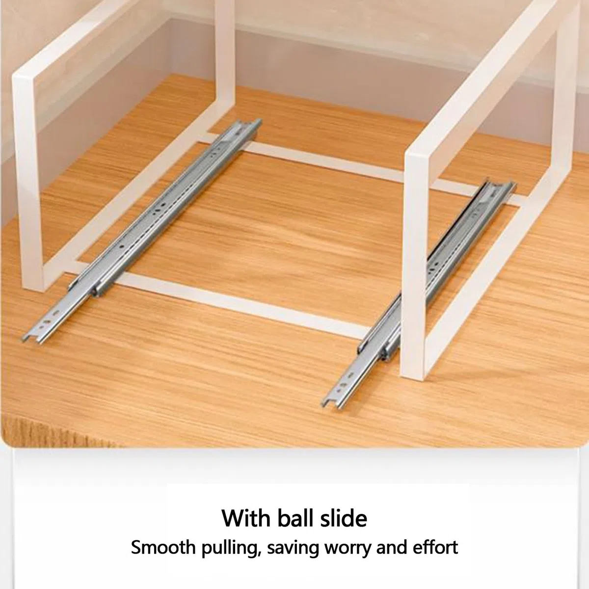 Generisch Schrank Ausziehbarer Korb Slide out Drawer Pull out Cabinet Organizer Kitchen Schrank Ausziehbare Schublade Küche Teleskopschublade Küche Ohne Bohren