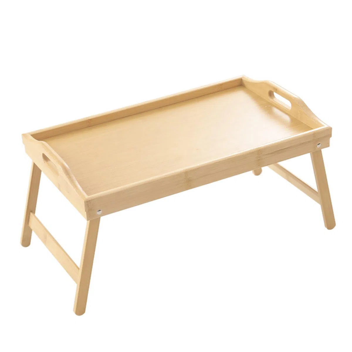 Betttablett aus natürlichem Bambus mit klappbaren Beinen – perfekt für Frühstück, AC-Laptop und zum Servieren – tragbares, vielseitiges Design für Sofa, Küche und Bett