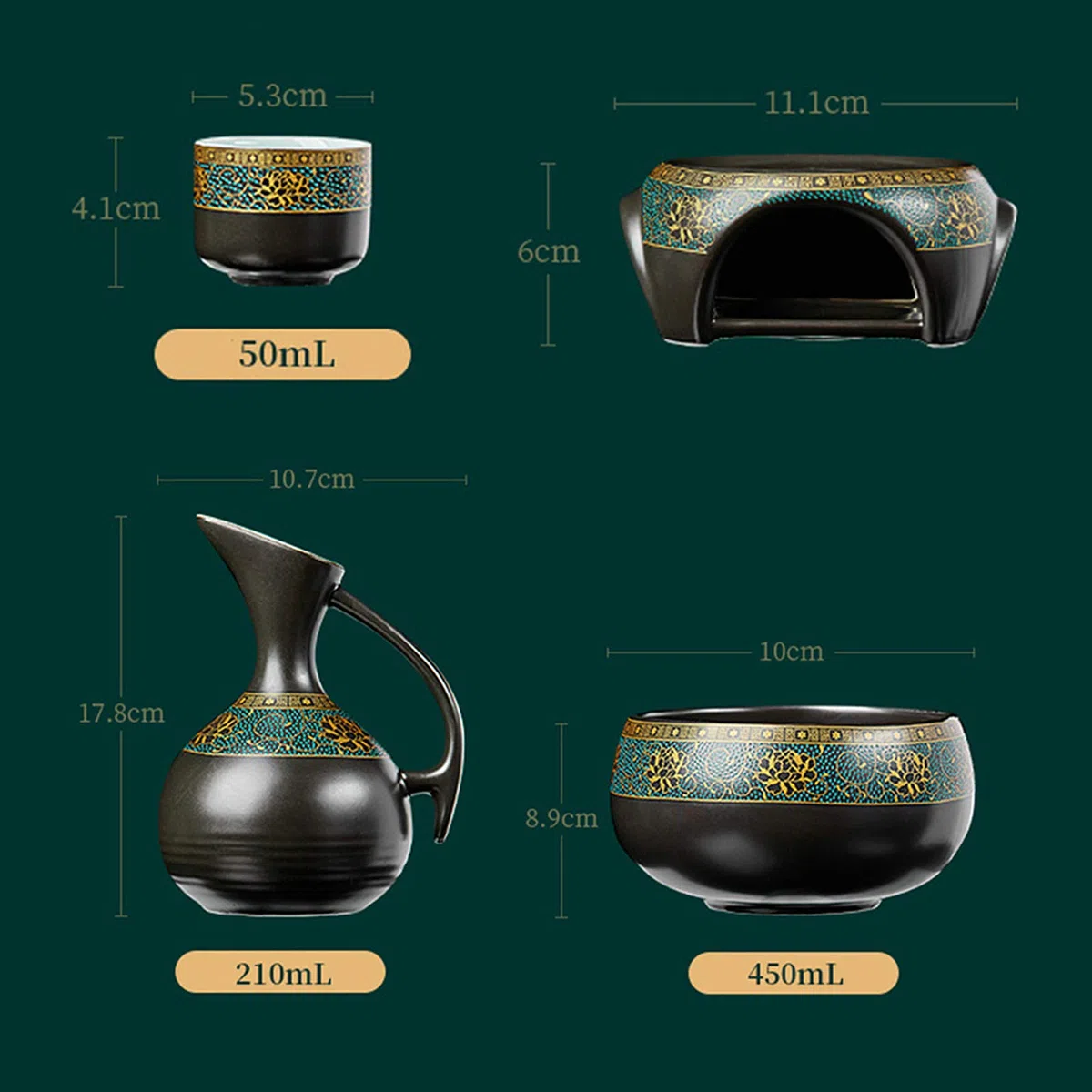 Traditionelles Sake-Glas, Keramik-Weingläser, 6-teiliges Set, einfach zu bedienen, ideal für Kulturliebhaber