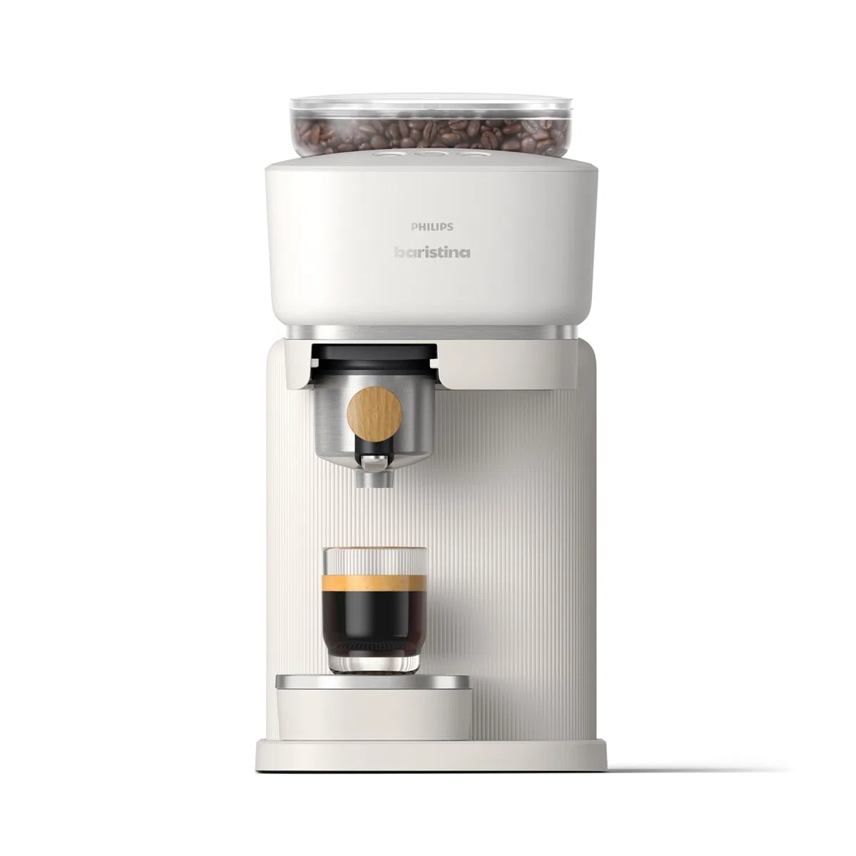 PHILIPS Baristina Espressomaschine, Weiß, Café Crema auf Knopfdruck