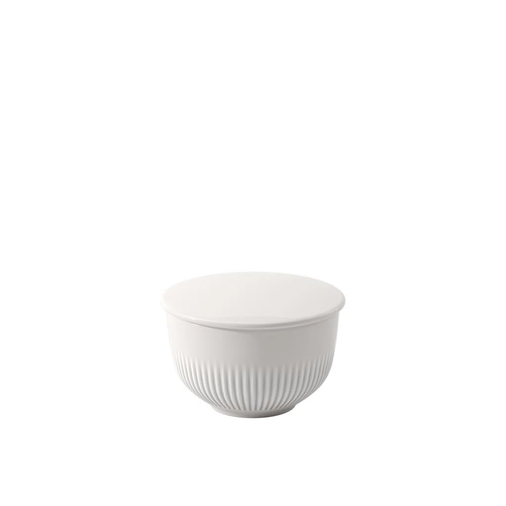 Villeroy & Boch - Afina Zuckerdose 2-teilig 9 cm Weiß, Spülmaschinenfest, Mikrowellensicher, Zuckerdose mit Deckel, Zucker Behälter, Aufbewahrung, Geschirr, Premium Porzellan