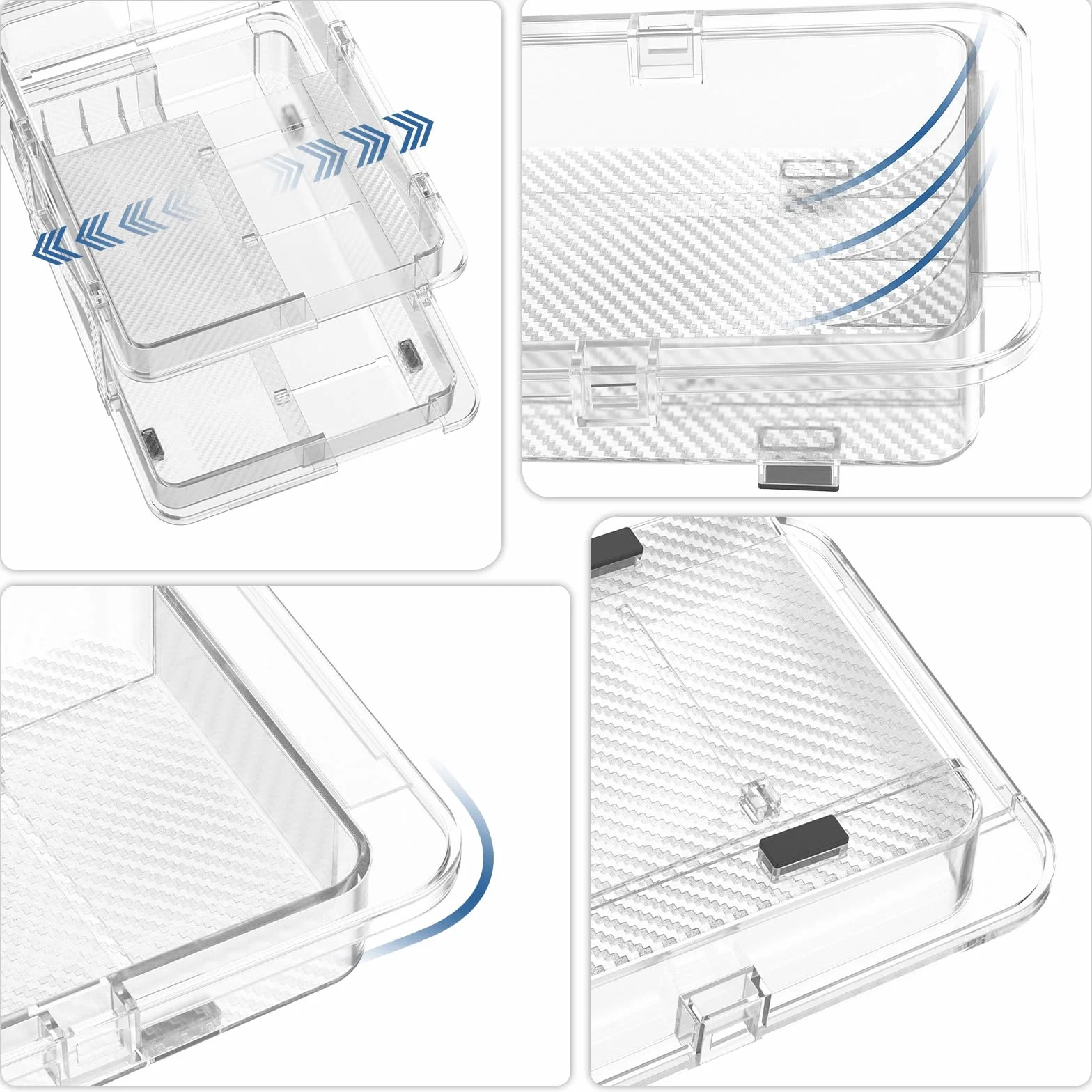 Einstellbar Kühlschrank Organizer Dosen, Doppelschicht Dosenspender Verstellbarer Breite Dosenhalter Kühlschrank für 250ml/330ml/1L Getränkedosen Bier Sprudel Soda - Transparent