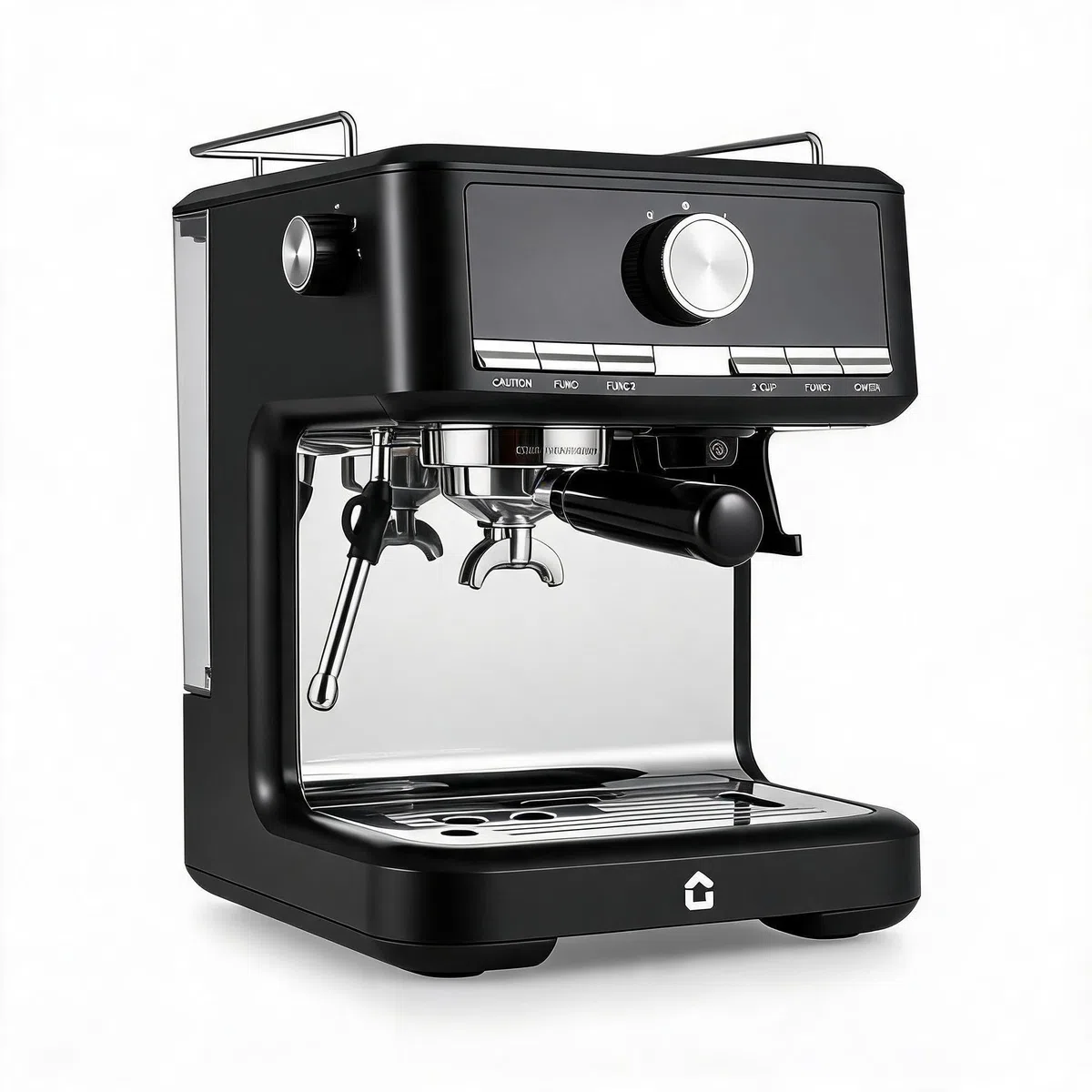 Siebträger-Espressomaschine halbautomatisch mit Mahlwerk & Milchaufschäumer – 20 Bar – 30 Mahlgrade – 58 mm Portafilter – 1,5 L abnehmbarer Wassertank – Schwarz, EU-Standard Lackierung (Spritzlack)