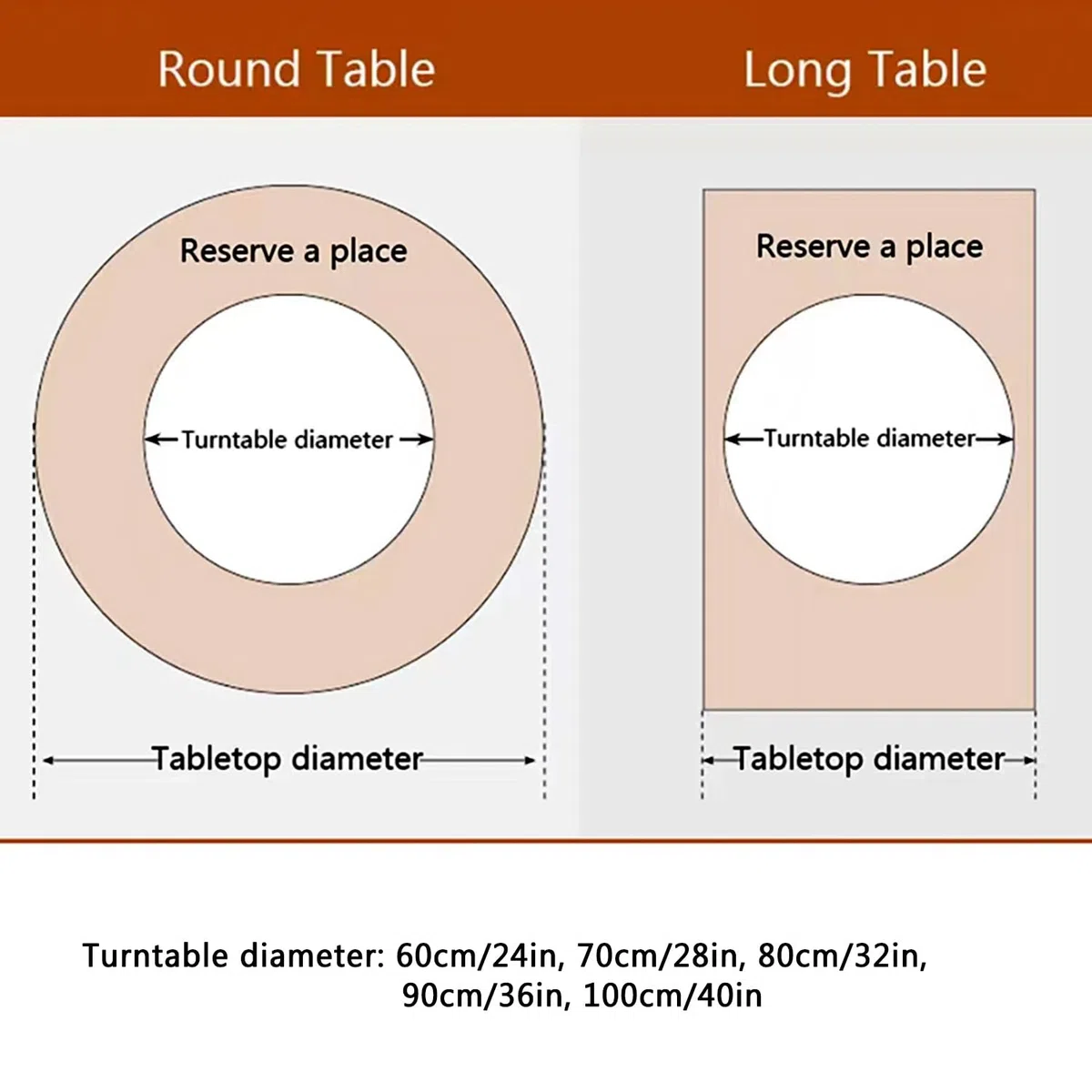 Lazy Susan Drehteller aus Steinplatte, rund, Marmorstruktur, Serviertablett, leicht zu reinigen, für Esstisch, mehrfarbig, 100 cm