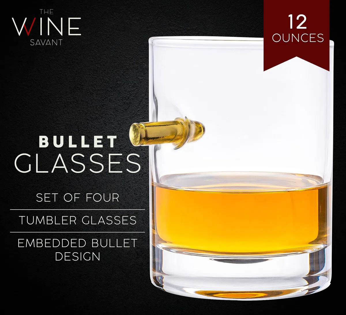 Uzi Submachine Gun Whiskey Gun Decanter and 4 Liquor Glasses - Decanter & Glass Set - Gun Gifts for Men - Whiskey Decanter Set - Bourbon & Scotch Decanter - Firearm Shooting Gifts for Dad