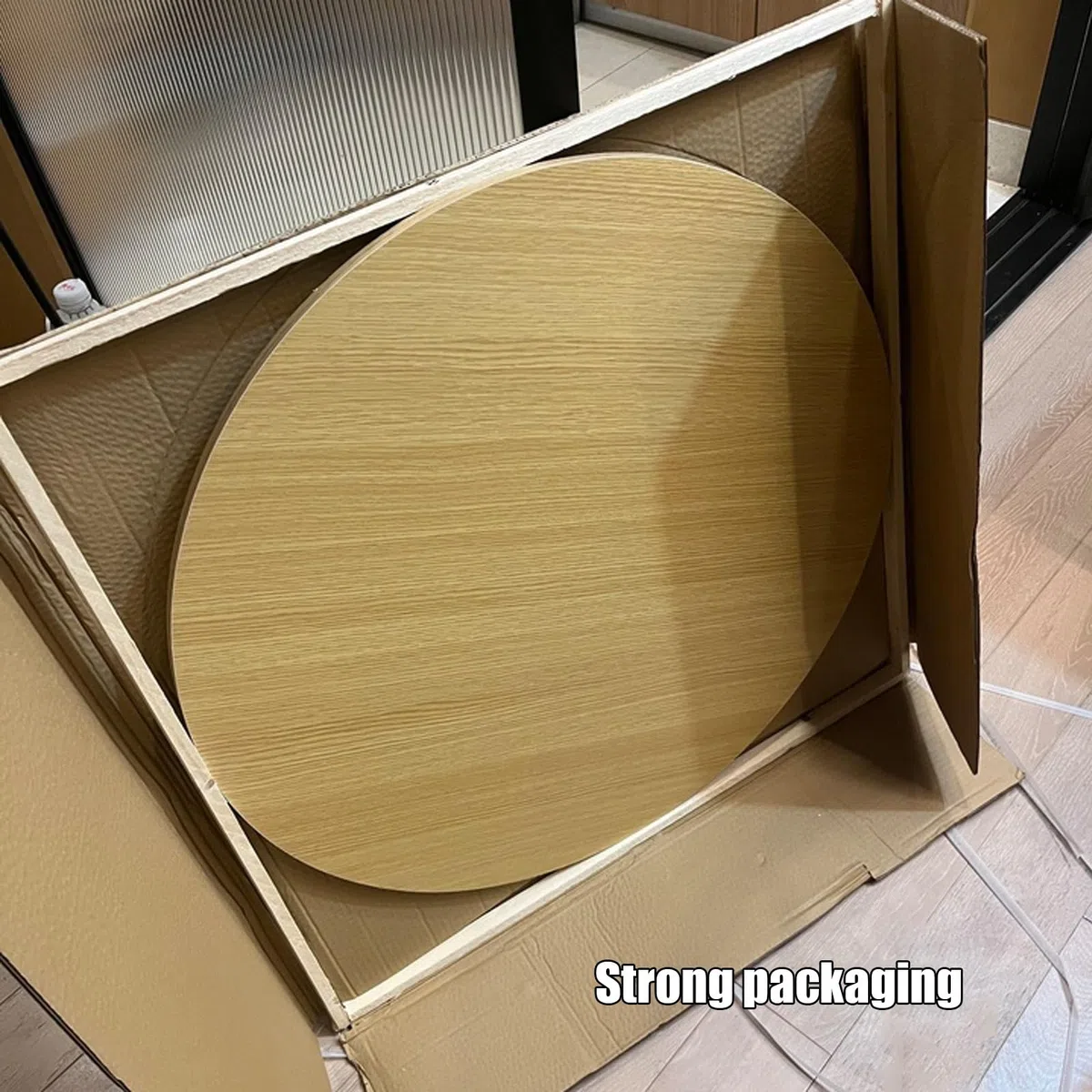 Lazy Susan Drehteller aus Holz, 61 cm, drehbares Serviertablett für Esstisch, Küchenarbeitsplatte, perfekt für Unterhaltung, Partys und Versammlungen (schwarz)