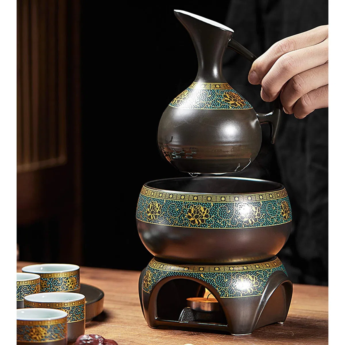 Traditionelles Sake-Glas, Keramik-Weingläser, 6-teiliges Set, einfach zu bedienen, ideal für Kulturliebhaber
