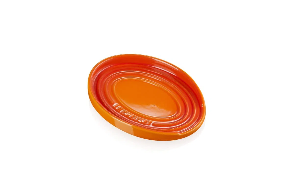 Le Creuset ovale Löffelablage aus Steinzeug, Ofenrot, 71507150900099