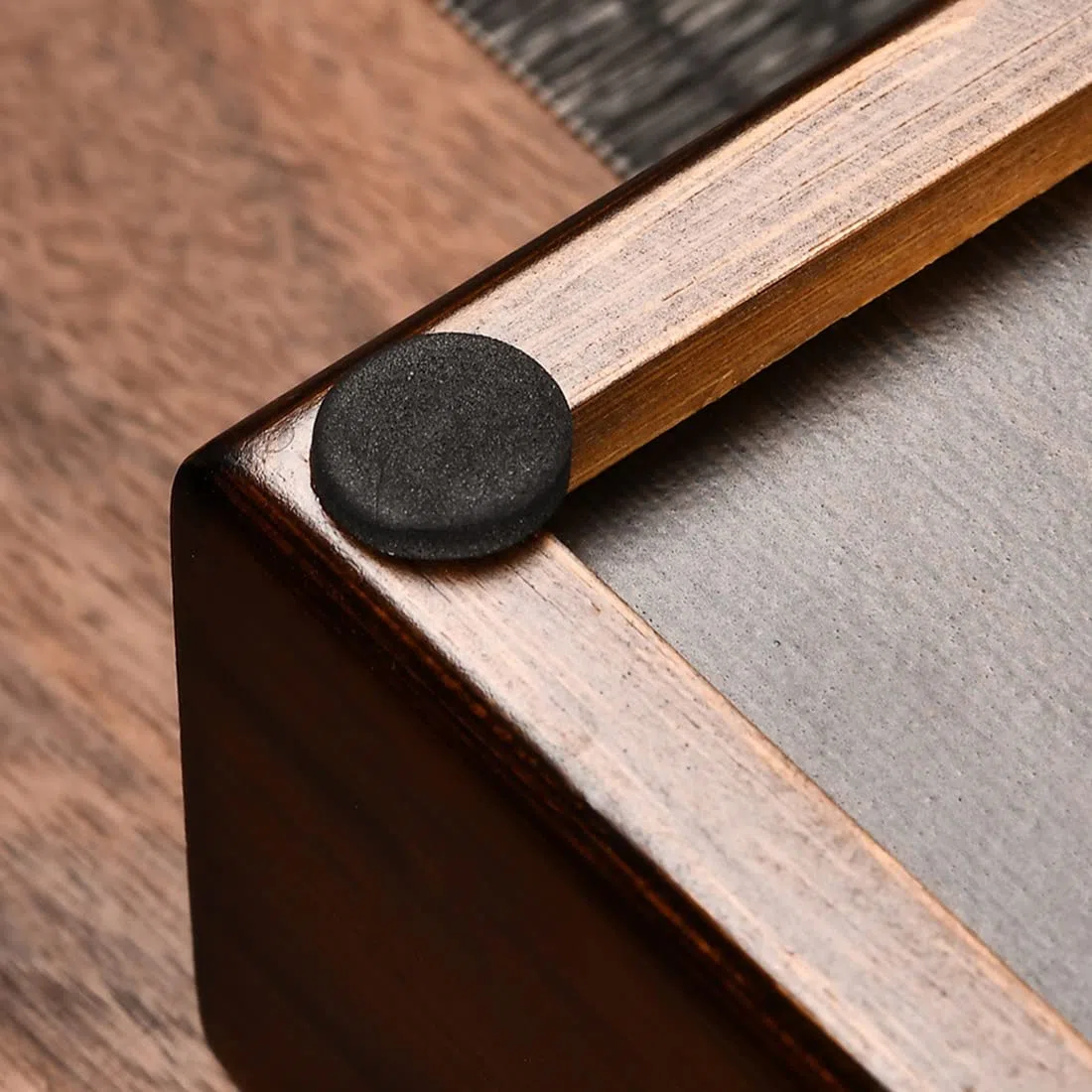 Chinesisches Kongfu Teetablett aus Bambus, multifunktionales Premium-Teetablett mit Box Reservoir & Drainage-Typ für Teehaus – einfaches Design