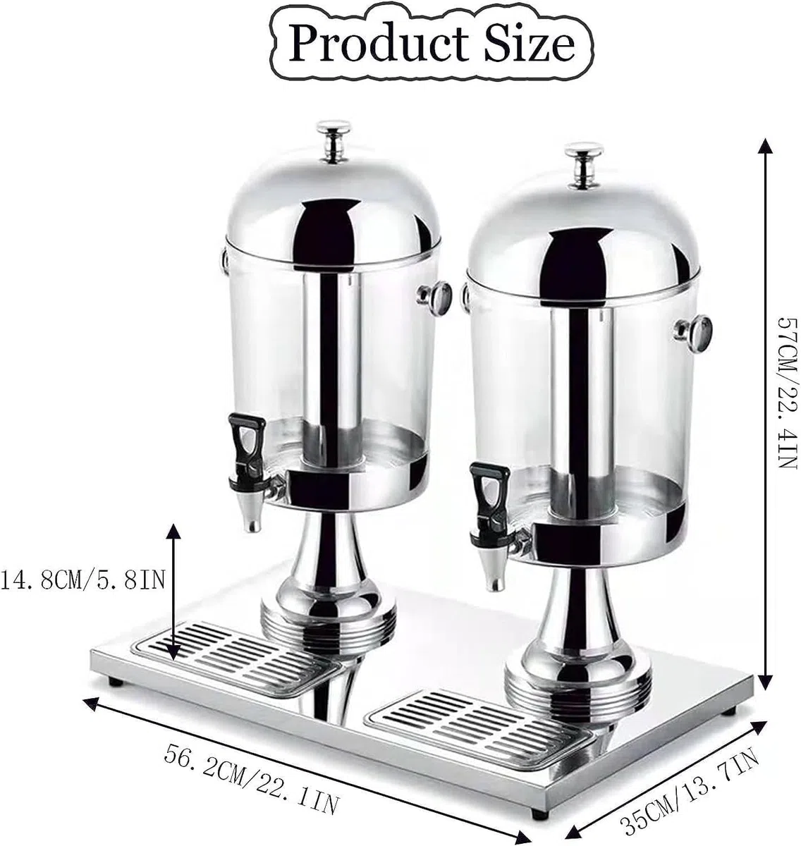 Getränkespender Mit Zapfhahn – 16 L/24 L Fassungsvermögen, Ideal Für Bars, Restaurants Und Hotels – Gewerblicher Getränkespender, 16 L