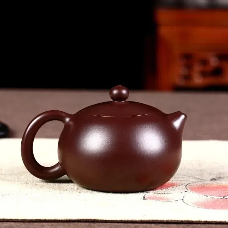 Teekessel mit chinesischem lila Sandfilter, praktisches Reise-Teeset, große Retro-Teekanne für den Haushalt, Zubehör für die chinesische Teezeremonie, Teekanne für losen Tee (280 ml), Keramik-Teekes