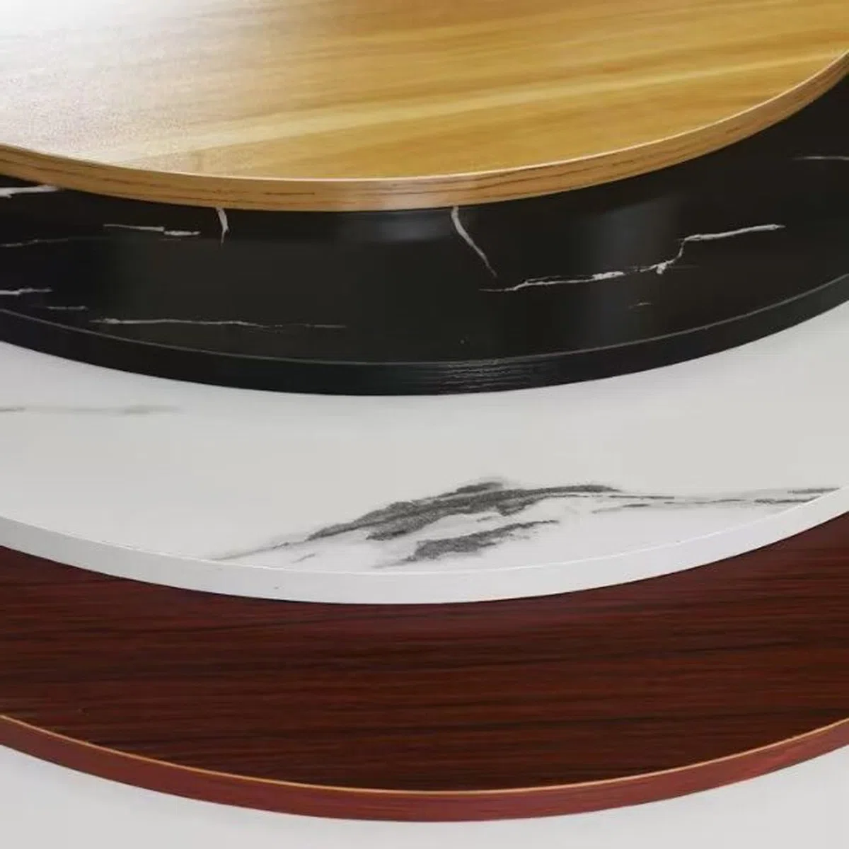 Lazy Susan Drehteller aus Holz, 61 cm, drehbares Serviertablett für Esstisch, Küchenarbeitsplatte, perfekt für Unterhaltung, Partys und Versammlungen (schwarz)